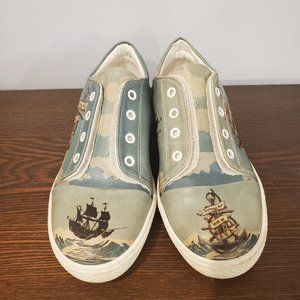 Dogo Lost at Sea Vegan Leather Kids Sneakers Shoes Size 33 (US 2) Made in Turkey